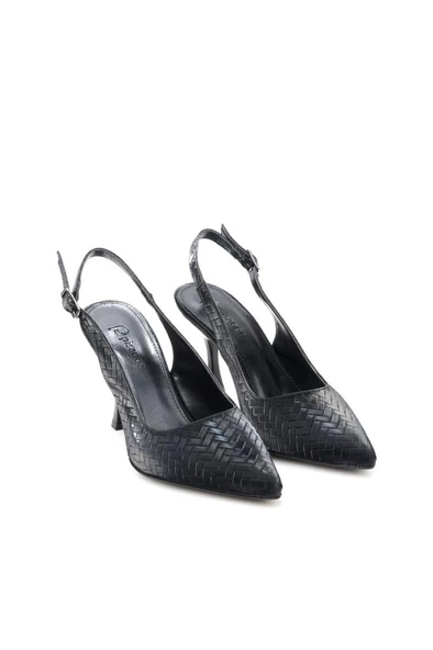 Pisagor Ps-32650 8,5 Cm Topuklu Kadın Arkası Açık Stiletto Ayakkabı - 18