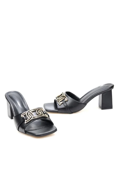 Pisagor Ps-32450 6 Cm Topuklu Kadın Terlik - 8