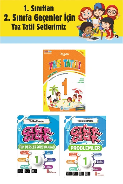 Üçgen 1. Sınıftan 2.Sınıfa Geçenler İçin Yaz Tatil Seti ürün görseli 1