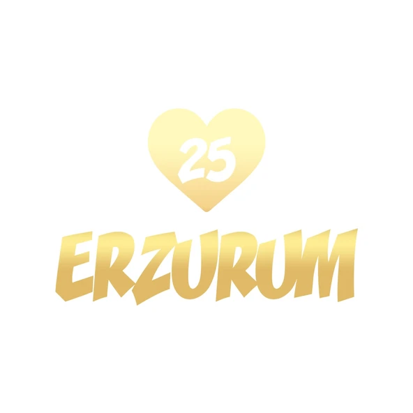 Kalpli 25 Erzurum Araba Sticker  17x17 Cm Gold ürün görseli 1