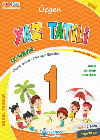 Üçgen 1. Sınıftan 2.Sınıfa Geçenler İçin Yaz Tatil Seti - Resim 2