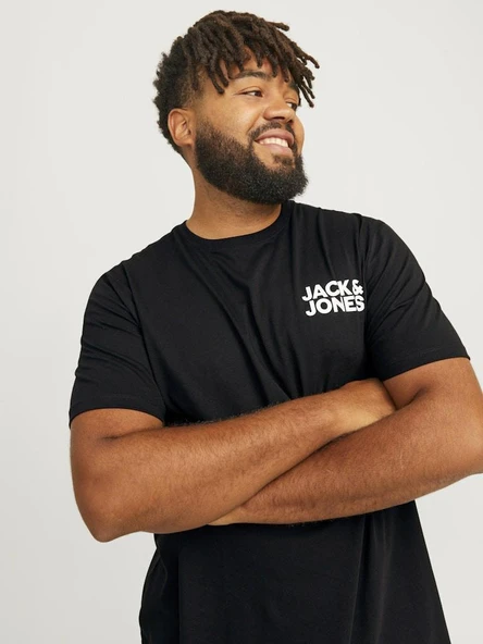 Jack Jones Corp Logo Plus Erkek Tişört 12158505 - 5