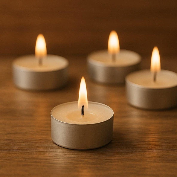 Kruvazör  Roll-up Beyaz Tealight Mum 7,5gr 100lü - 2