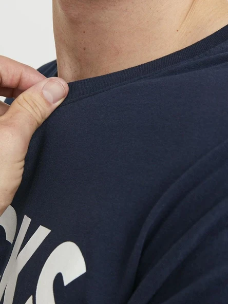 Jack Jones Corp Logo Plus Erkek Tişört 12158505 - Resim 5