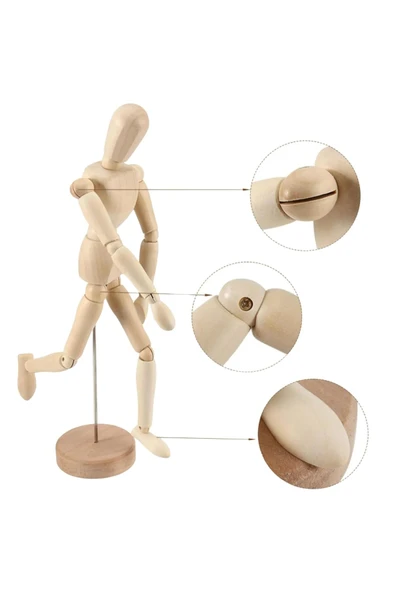 Eskiz Mankeni Ahşap Model 20 cm Manken Modelling - 7