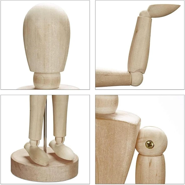 Eskiz Mankeni Ahşap Model 20 cm Manken Modelling - 3