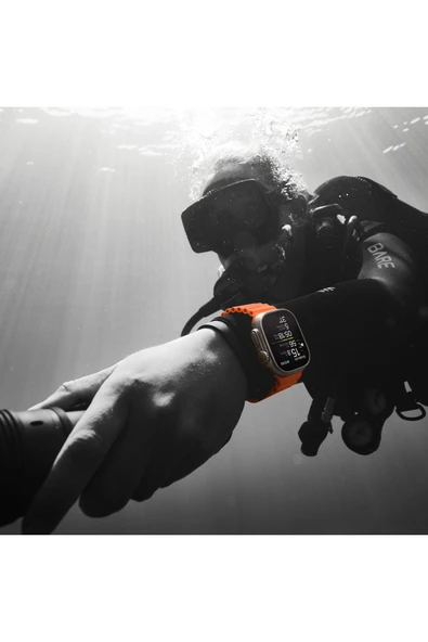 Apple Watch Ultra 2 GPS + Cellular 49mm Natürel Titanyum Kasa ve Mavi-Ocean Kordon Akıllı Saat - 6