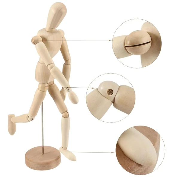 Eskiz Mankeni Ahşap Model 20 cm Manken Modelling - 2