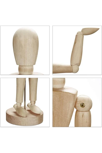 Eskiz Mankeni Ahşap Model 20 cm Manken Modelling - 9