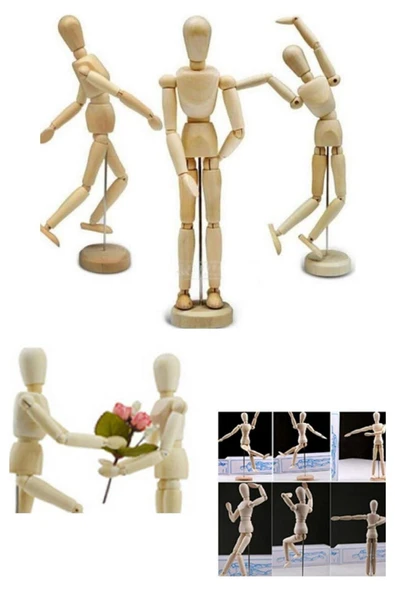 Eskiz Mankeni Ahşap Model 20 cm Manken Modelling - 8