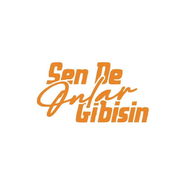 Sen de Onlar Gibisin Araba Sticker 17x17 Cm Turuncu ürün görseli