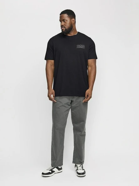 Jack Jones Corp Logo Plus Erkek Tişört 12158505 - Resim 5
