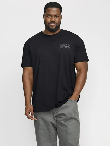 Jack Jones Corp Logo Plus Erkek Tişört 12158505 - Resim 2
