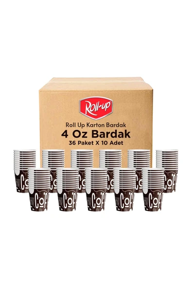 Süpertrend  Roll-up 4oz Türk Kahvesi Ve Espresso Karton Bardak 360 Adet (koli) - 2