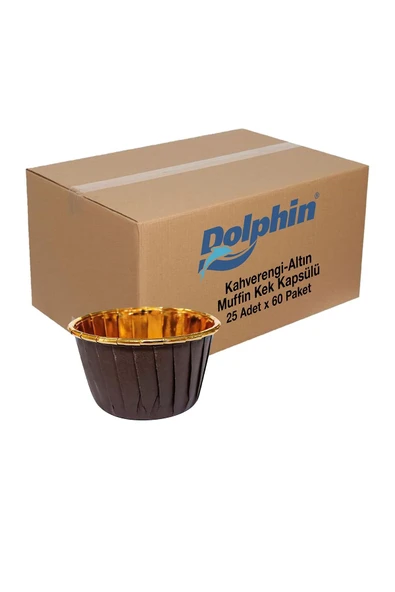 Süpertrend  Dolphin Muffin-kek Kapsülü Kahverengi-altın 25 Adet X 60 Paket-koli
