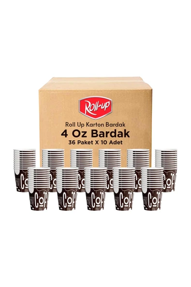 Süpertrend  Roll-up 4oz Türk Kahvesi Ve Espresso Karton Bardak 360 Adet (koli)