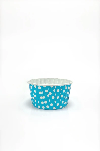 Süpertrend  Dolphin Muffin Kek Kapsülü Açık Mavi Puantiye Büyük Boy 50li
