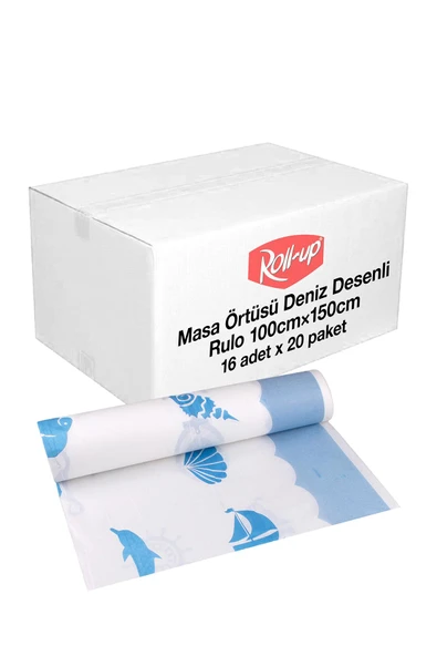 Süpertrend  Roll-up Rulo Kağıt Masa Örtüsü Marin Desenli 100 X 150cm 16 Yaprak X 20 Rulo (koli)