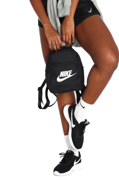 Nike NSW Futura 365 Mini CW9301-010 Siyah Unisex Mini Sırt Çantası - 4