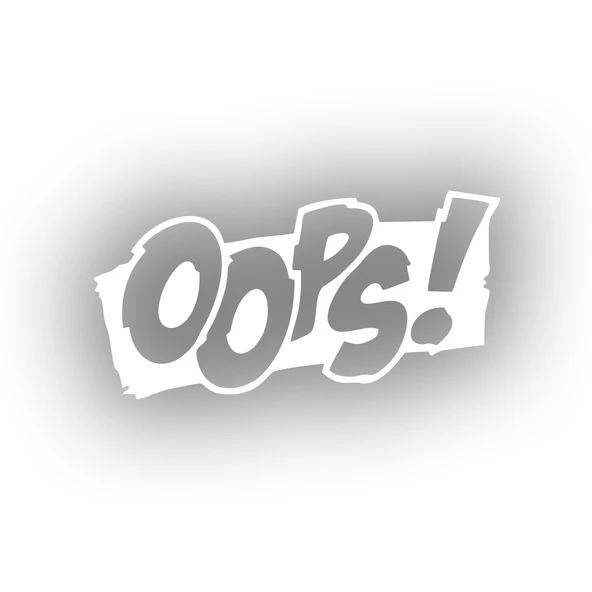 Oops Araba Sticker 17x17 Cm Beyaz
