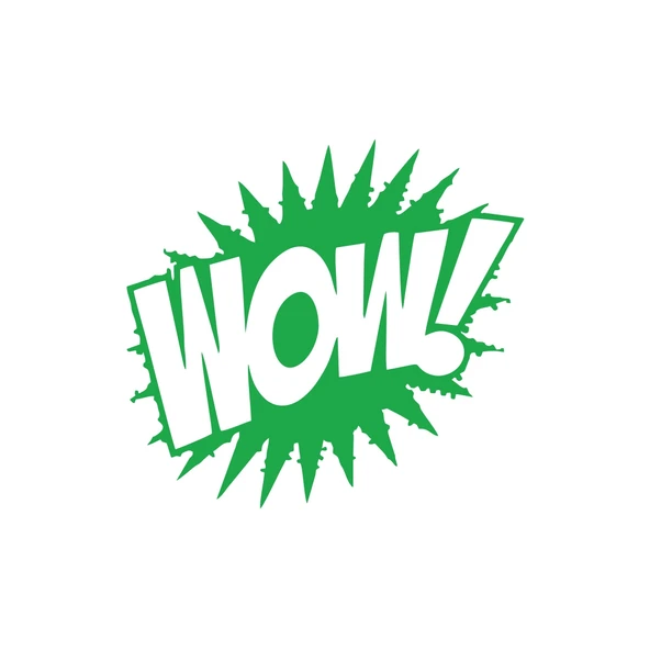 Wow Araba Sticker 17x17 Cm Yeşil ürün görseli