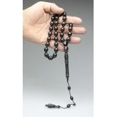 Oltu Taşı  Özel Seri  Hayat Ağacı Oyma İmame İşçilikli Tespih - Resim 2