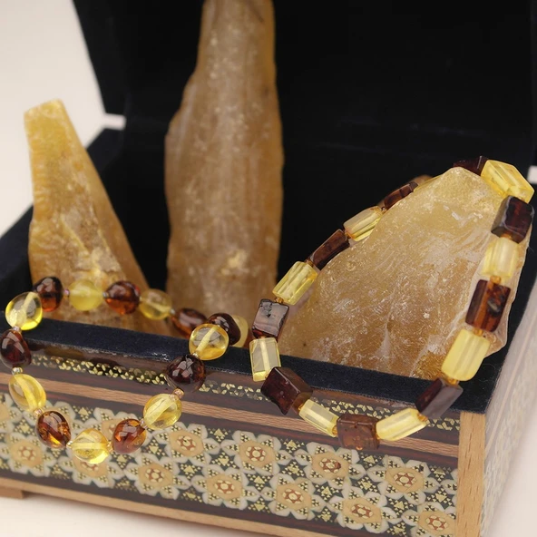 Damla Kehribar Bileklik - Resim 2