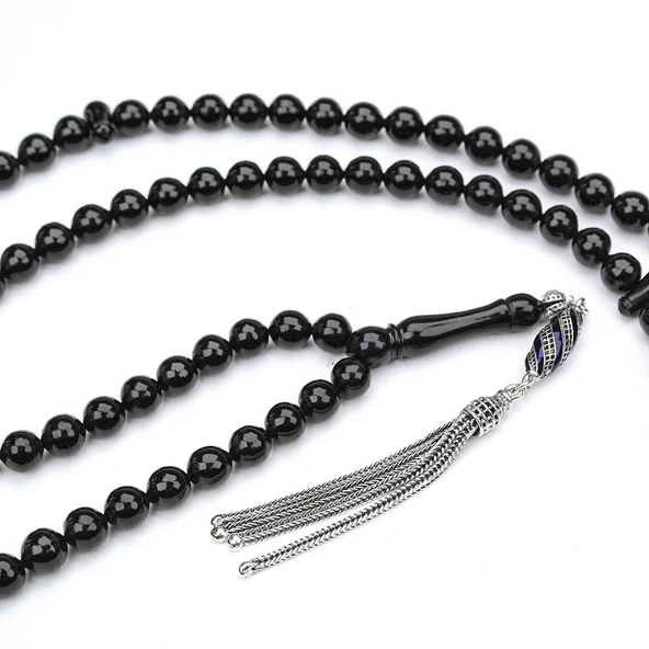 Oltu Taşı  Küre Kesim 99 Sayılı Namaz Tespihi - Resim 2