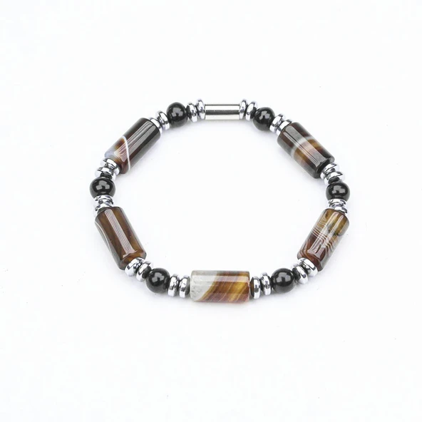 AKİK TAŞI KESME MİSİNA  LASTİKLİ BİLEKLİK ürün görseli