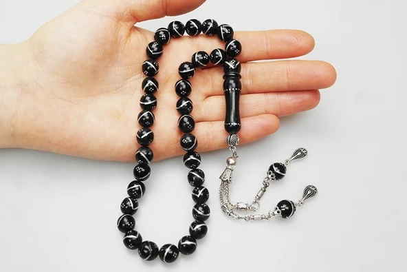 Tek Zikzak Dörtlü Bafon İşleme Tespih - Resim 3