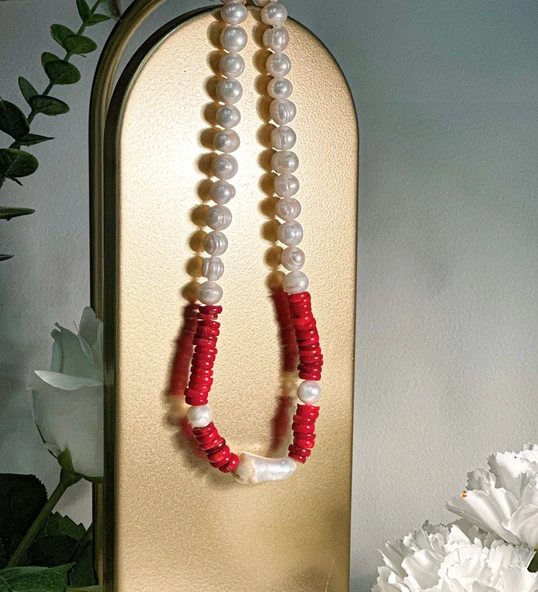 KIZIL HARMONİ KOLYE - Resim 2