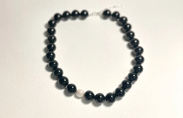 SIKMA OLTU TEK İNCİLİ KOLYE - Resim 3