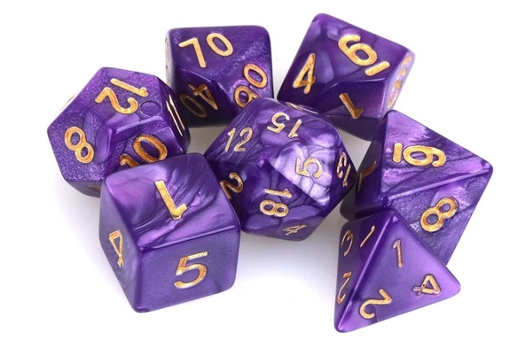 7 adet/takım akrilik DND zar COC zar oyunu