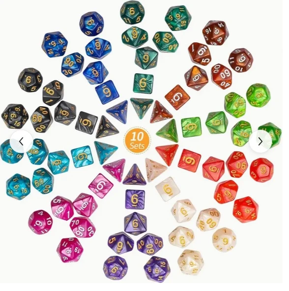 7 adet/takım akrilik DND zar COC zar oyunu - 3
