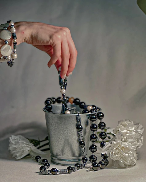 SIKMA OLTU TEK AKİKLİ KOLYE - Resim 3