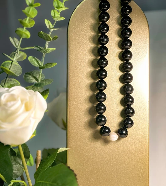 SIKMA OLTU TEK İNCİLİ KOLYE - Resim 2