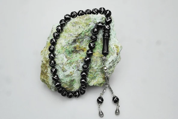 Tek Zikzak Dörtlü Bafon İşleme Tespih - Resim 2