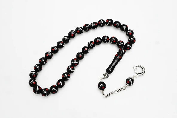 Tek Zikzak Kırmızı İşleme Tespih ürün görseli