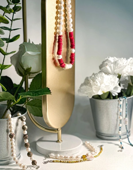 KIZIL HARMONİ KOLYE - Resim 3