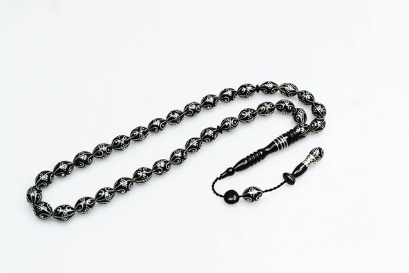 Oltu Taşı Damla Karpuz İşleme Tespih ürün görseli