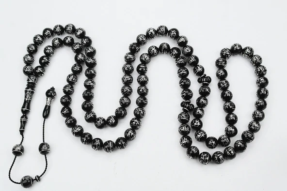 Oltu Taşı ESMAÜL HÜSNA  Arapça El İşçiliği  Namaz Tespihi ürün görseli