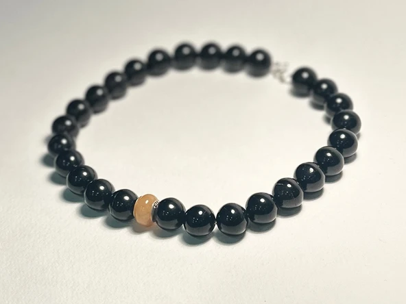 SIKMA OLTU TEK AKİKLİ KOLYE ürün görseli