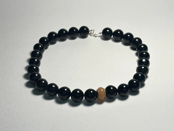 SIKMA OLTU TEK AKİKLİ KOLYE - Resim 2