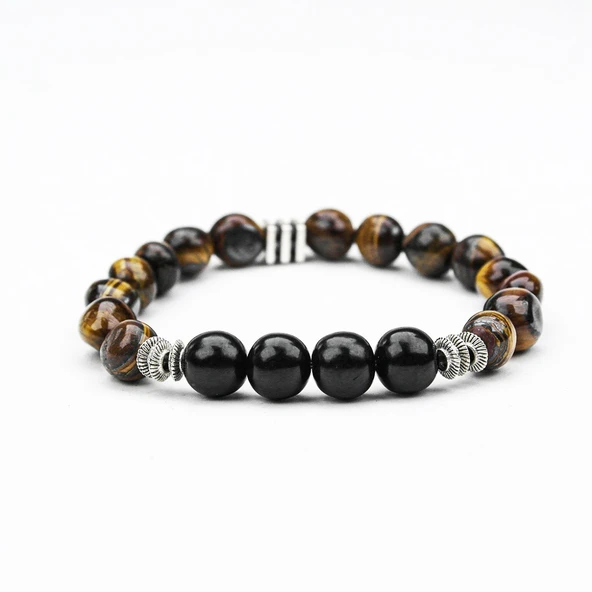 OLTU  VE KAPLAN GÖZÜ TAŞI MİSİNA LASTİKLİ BİLEKLİK ürün görseli 1