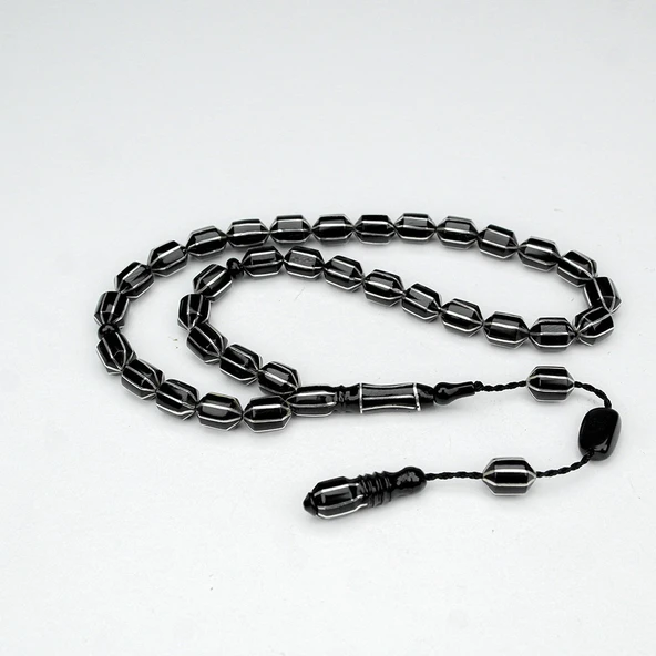 Oltu Taşı Traşlı Kesme Karpuz İşlemeli Tespih ürün görseli