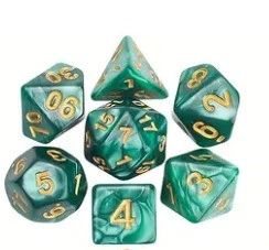 7 adet/takım akrilik DND zar COC zar oyunu