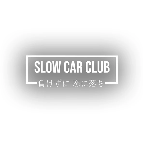 Slow Car Club Araba Sticker 17x17 Cm Beyaz ürün görseli