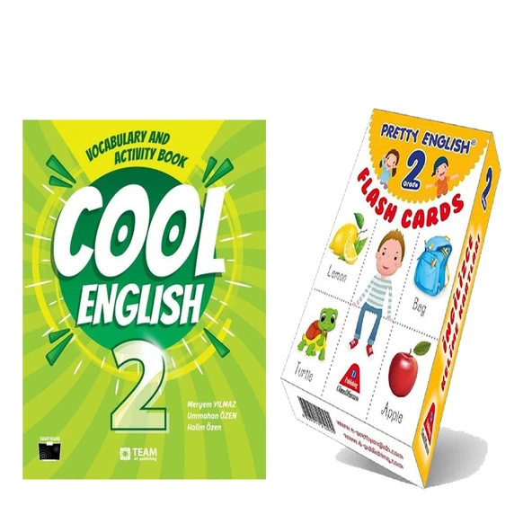Team Elt 2. Sınıf Cool English Vocabulary and Activity Book ve Damla İngilizce Dil Kartı Seti 2 Kitap