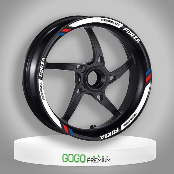 M POWER BEYAZ HONDA FORZA UYUMLU 1 SET JANT ŞERİDİ - 1