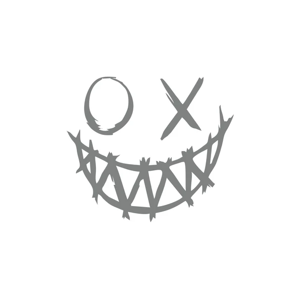 Şeytan Gülen Yüz Araba Sticker 17x17 Cm Gri ürün görseli